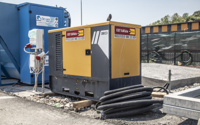 Gruppo elettrogeno da 33 kva in cantiere