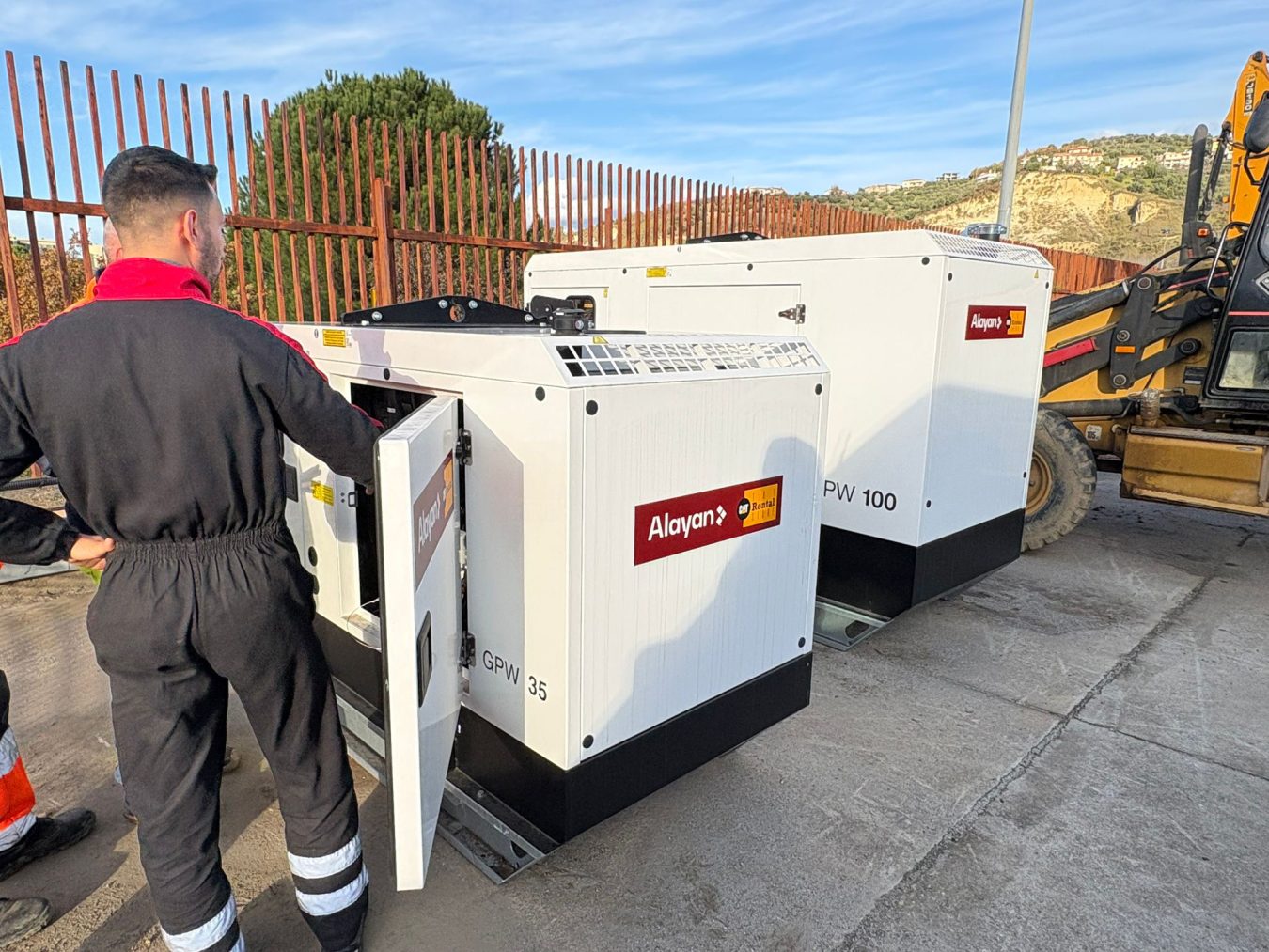 Generators of different power capacities available for rent at Alayan branches Alayan Rent