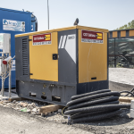 Gruppo elettrogeno da 33 kva in cantiere