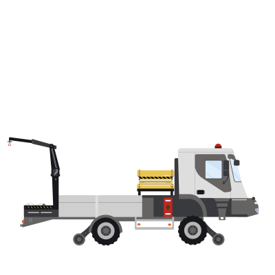 Immagine Camião multifuncional bimodal para vias férreas